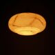Art Deco Suspension with Beige Glass Shade and Twisted Stem - circa 1920-1930