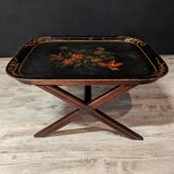 Coffee table with painted sheet metal top Napoleon III