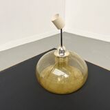 Blown glass paste pendant light, 1970s