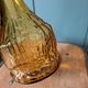 Amber glass carafe with geometric design – 1960s/70s