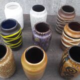Set of 15 Scheurich Vases model 231-15 W. Germany