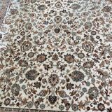 Persian rug beige wool flowers Faran Super 250x350cm Saint Maclou