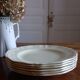 6 flat plates Digoin Sarreguemines ivory model (ø 24,5cm)