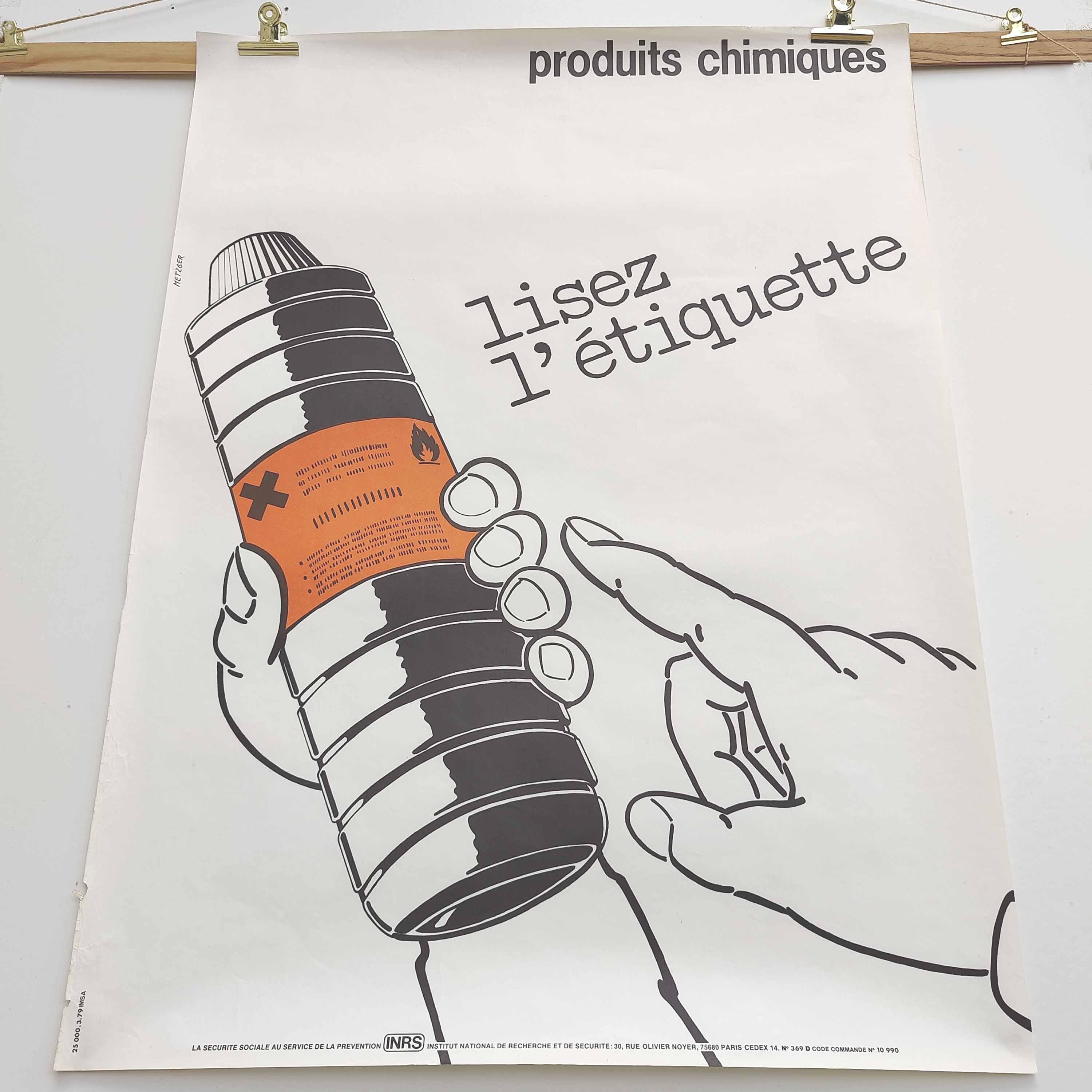 Vintage poster INRS graphics Metzger