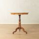 Antique octagonal walnut side table with elaborate inlays, probably Italy, mid-19th century