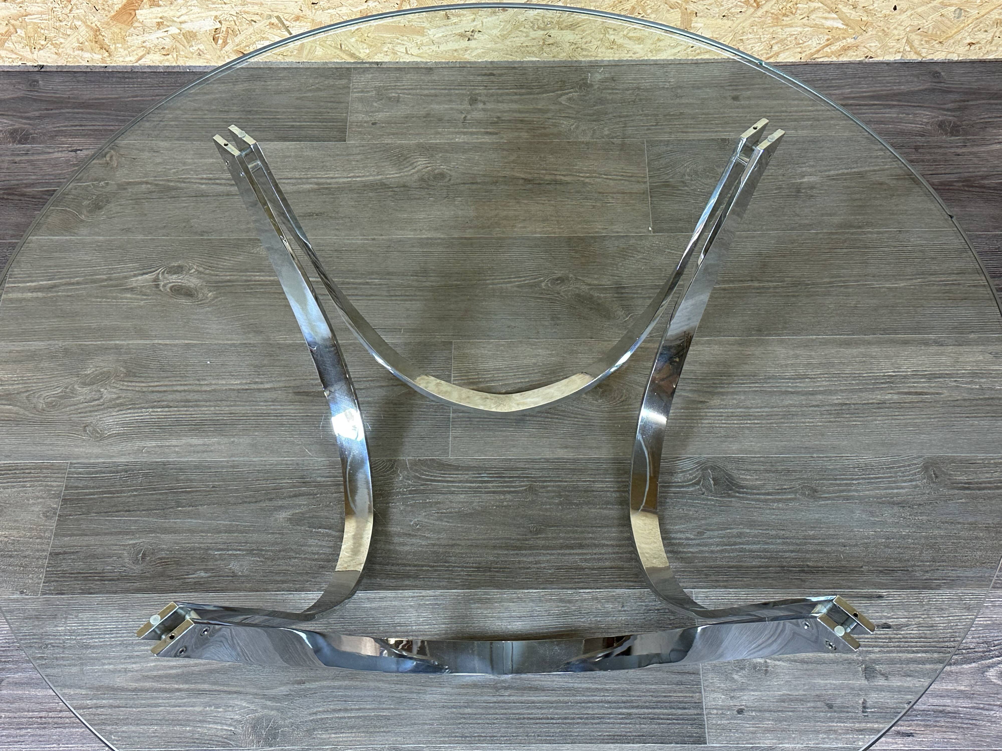 60s 70s coffee table glass table by Werner Lindner for Bacher Space Age