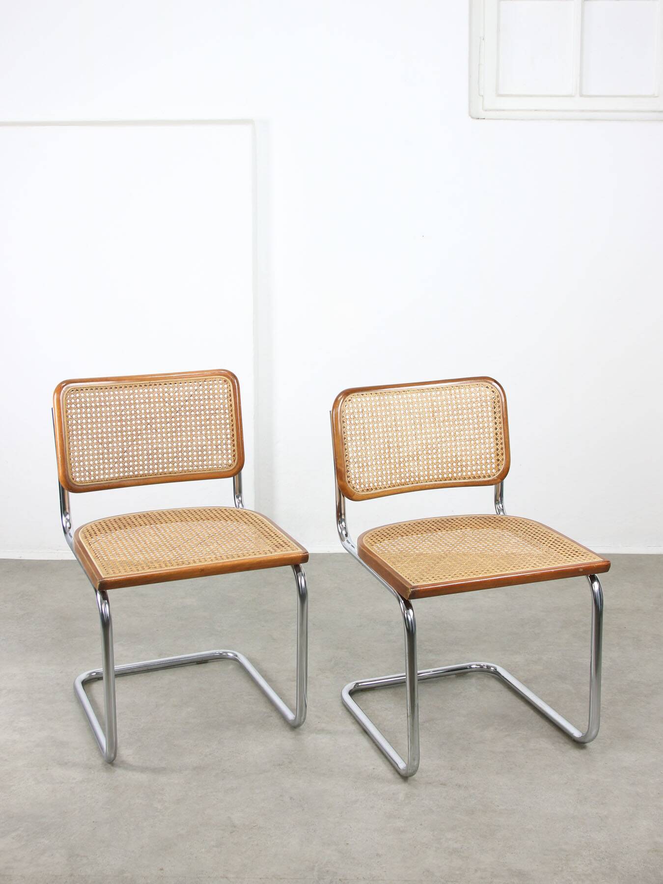 Chaise vintage marron B32 Cesca par Marcel Breuer, set de 2