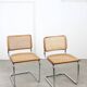 Chaise vintage marron B32 Cesca par Marcel Breuer, set de 2