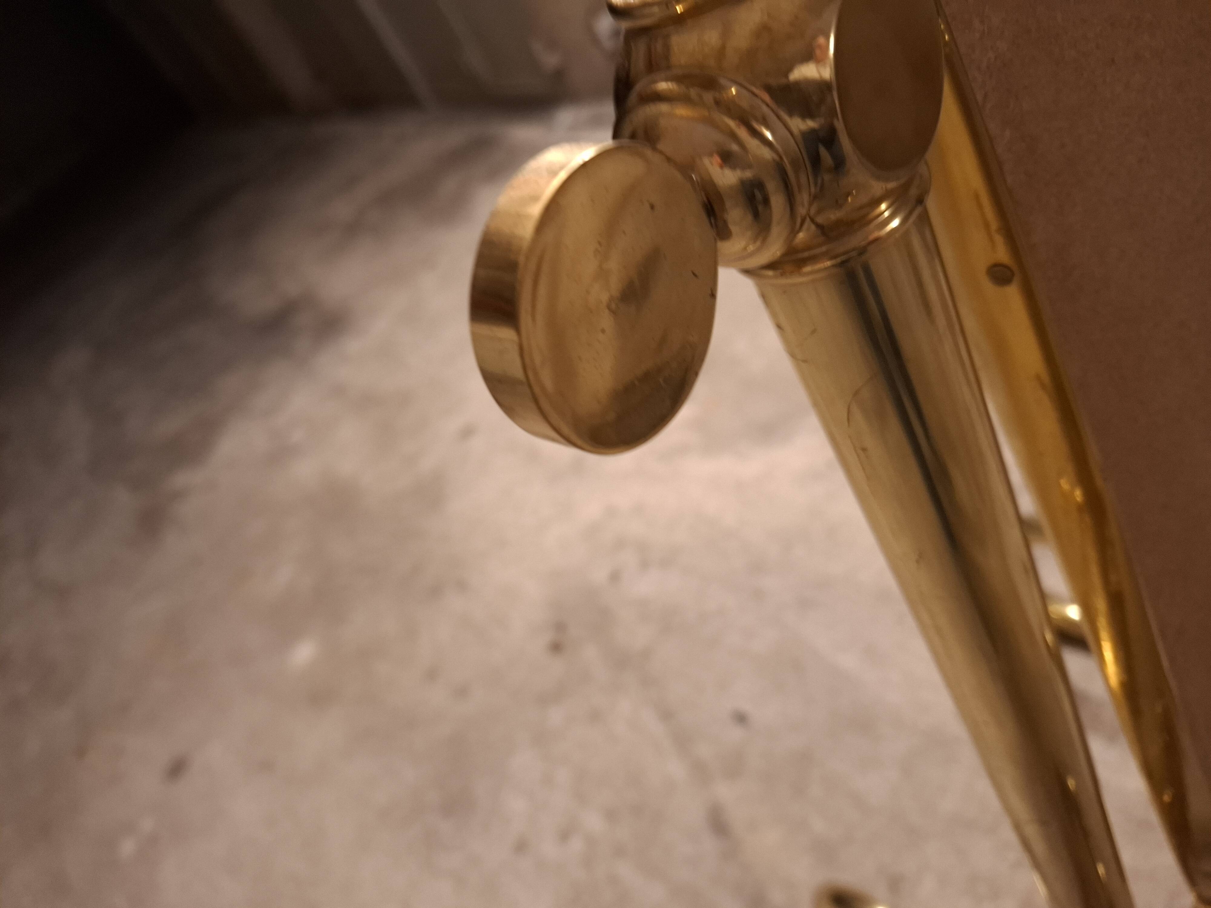 VINTAGE 70'S BRASS MIRROR