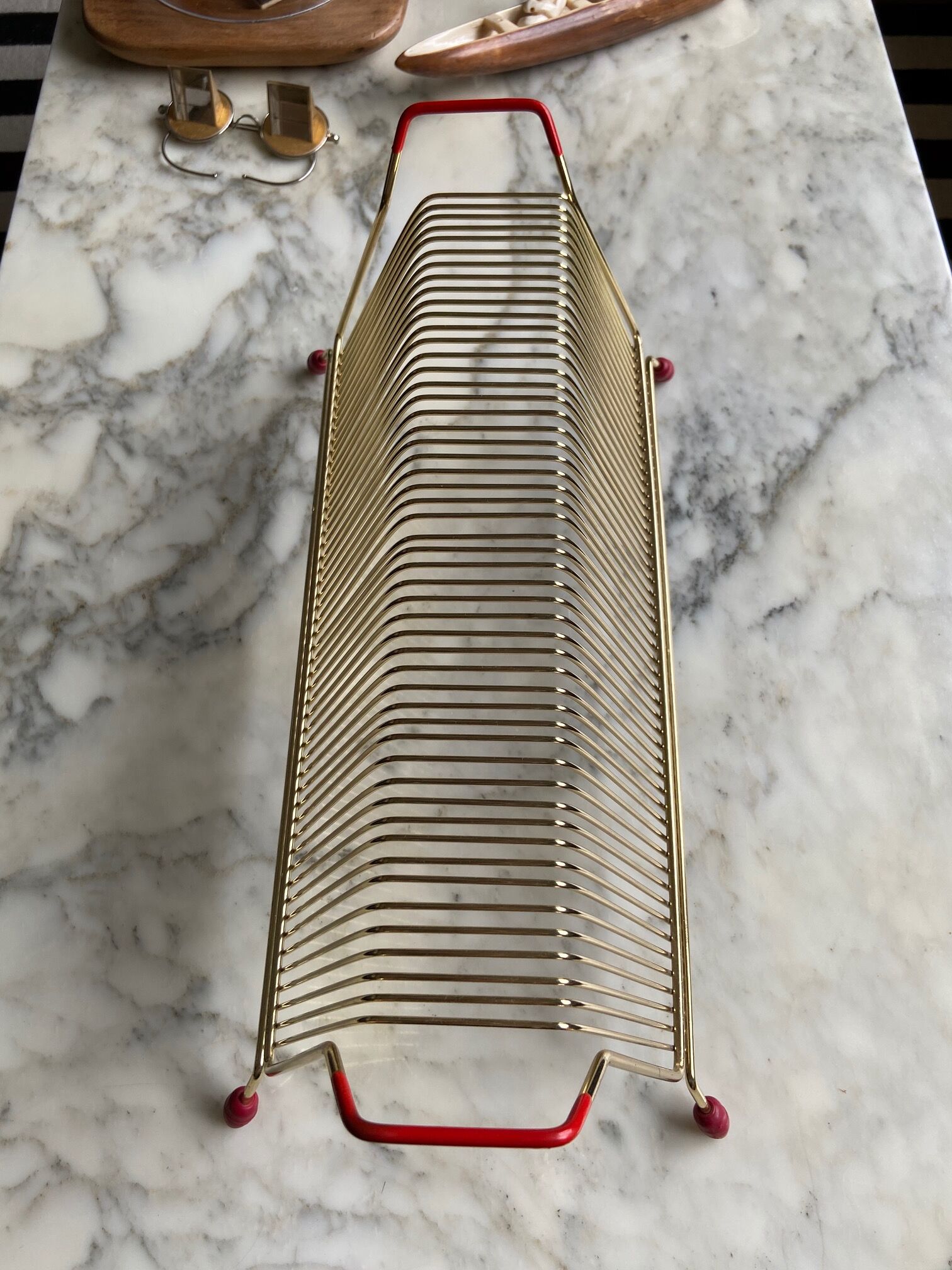 Gold metal vinyl holders