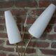 50s lamp lamp in brass and opalines design René Mathieu for Lunel