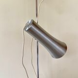 Floor lamp with 3 adjustable spots in stainless steel, 1970's