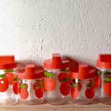 Set of 5 vintage Henkel Pommes pots - advertising edition for Gulf