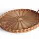 Rustic French Provence Large Round Handled Wicker Tray, France