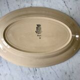 oval dish blue flowers Saint-Amand 30s-40s