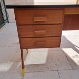 1960s desk with 3 drawers and compass legs