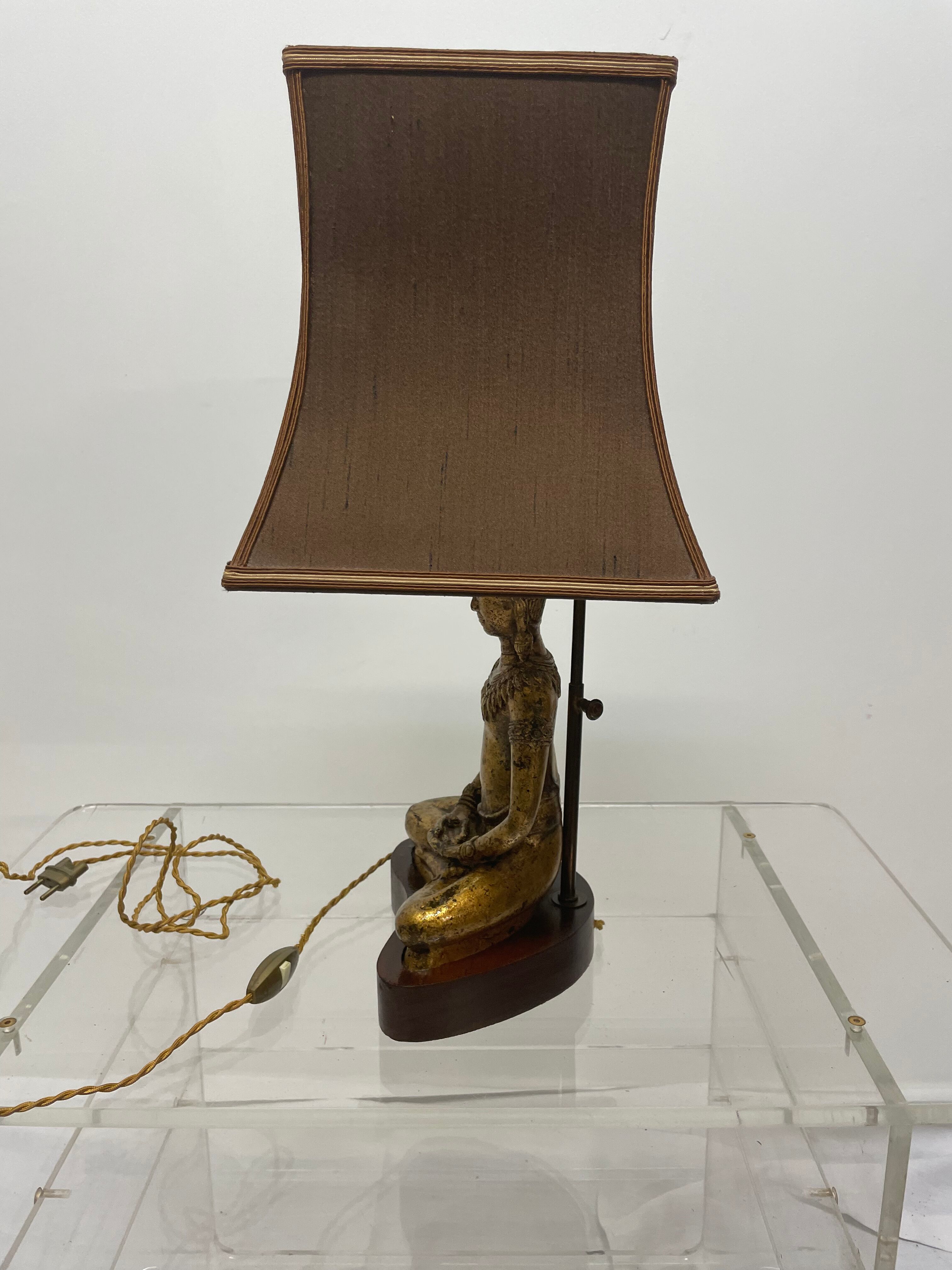 Very nice khmer buddha table lamp