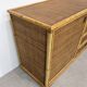 Vintage buffet in rattan and bamboo, Italy, circa 1970.