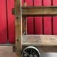 Vintage industrial servant in Teck wood and steel