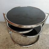 1970 design coffee table with 3 trays