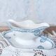 Rare and very pretty old Longwy St Cyr SFNGR sauce boat, France