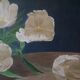 Oil painting on canvas "late tulip" gilded frame still life 1997