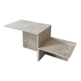 Table basse en travertin « escalier »