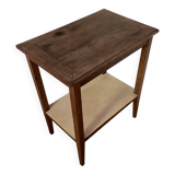 Pedestal table, side table, coffee table in old wood