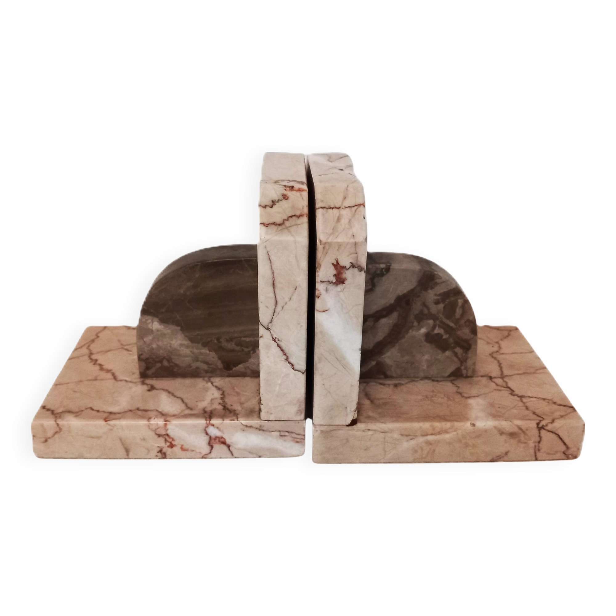 Antique marble bookends / pair