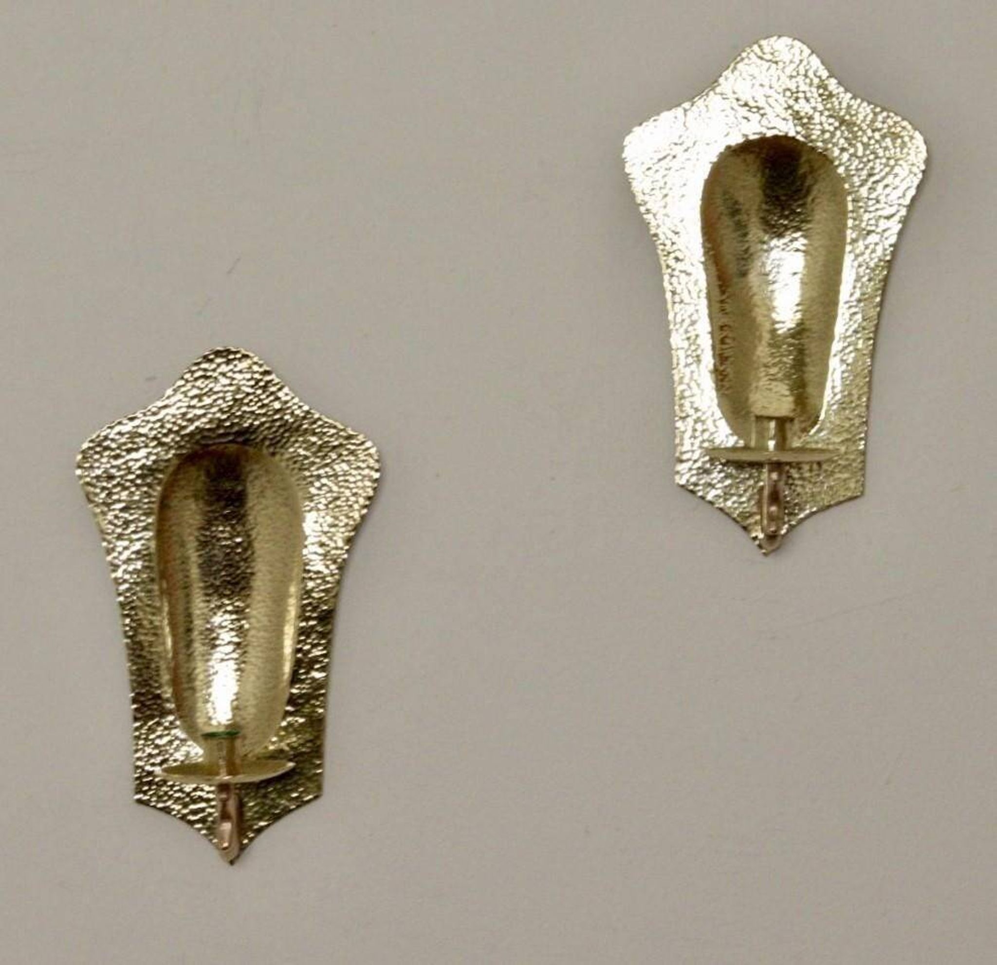 Pair of Swedish brass wall lights, mid-20th century.