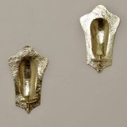 Pair of Swedish brass wall lights, mid-20th century.