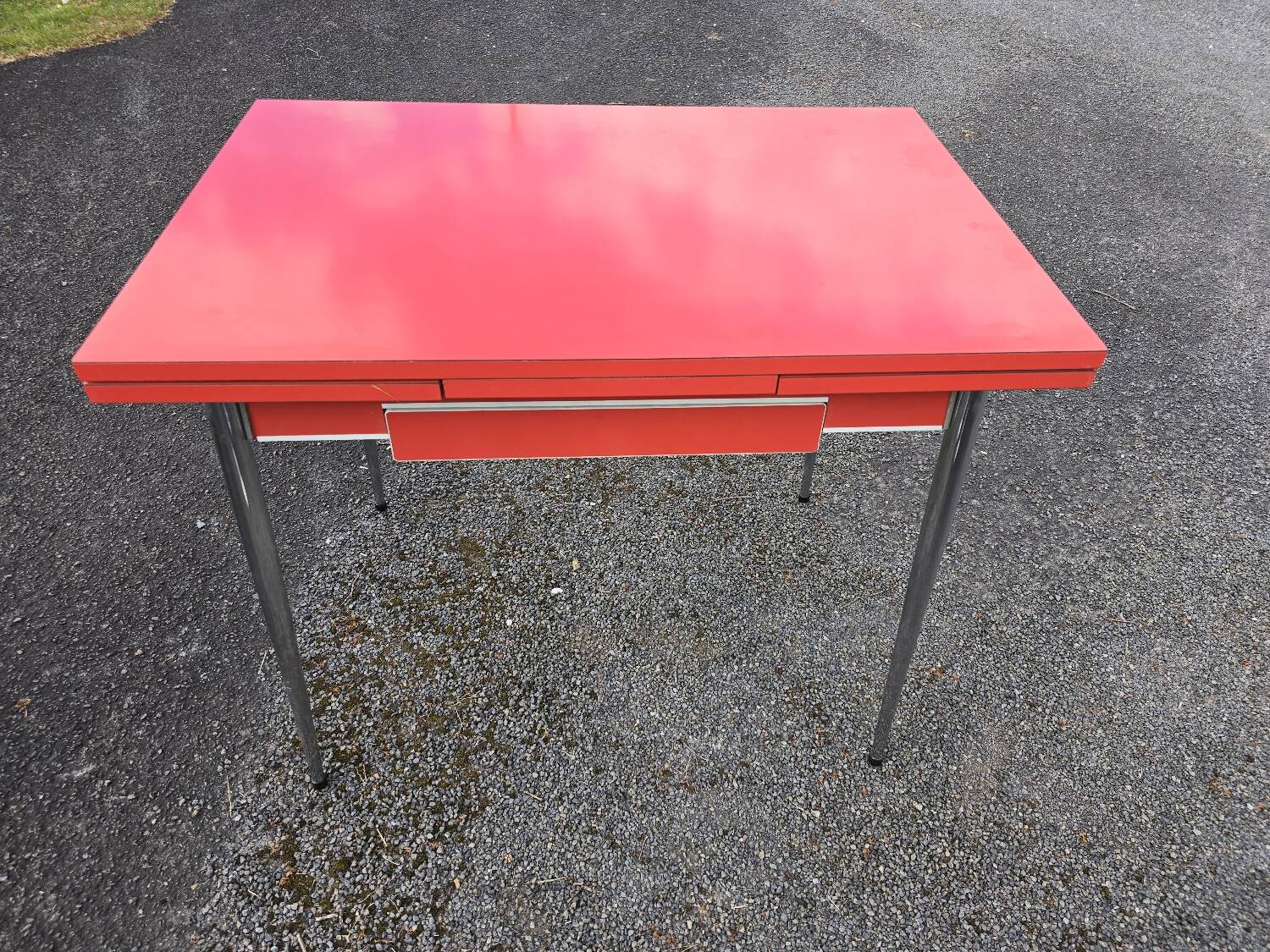 Dessous De Plat Vintage Formica - Rouge - Années 60 - Très Bon état