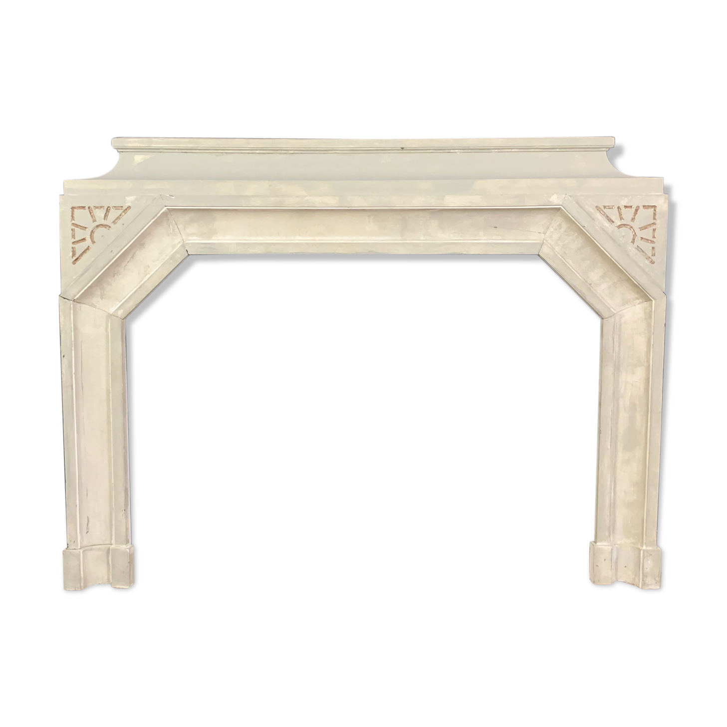 Superbe cheminée époque Art Deco en bois laqué
