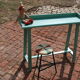 Console vintage vert menthe avec son tabouret