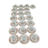 22 cups and saucers Bareuther Waldsassen distributed by Chomette Favor.