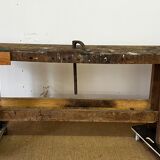 Ancien établi en bois vintage