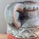 West Germany Bay 93-25 vase, vintage fat lava red and gray ceramic