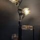 Vintage Hollywood Regency Floor Lamp Lotus Flowers