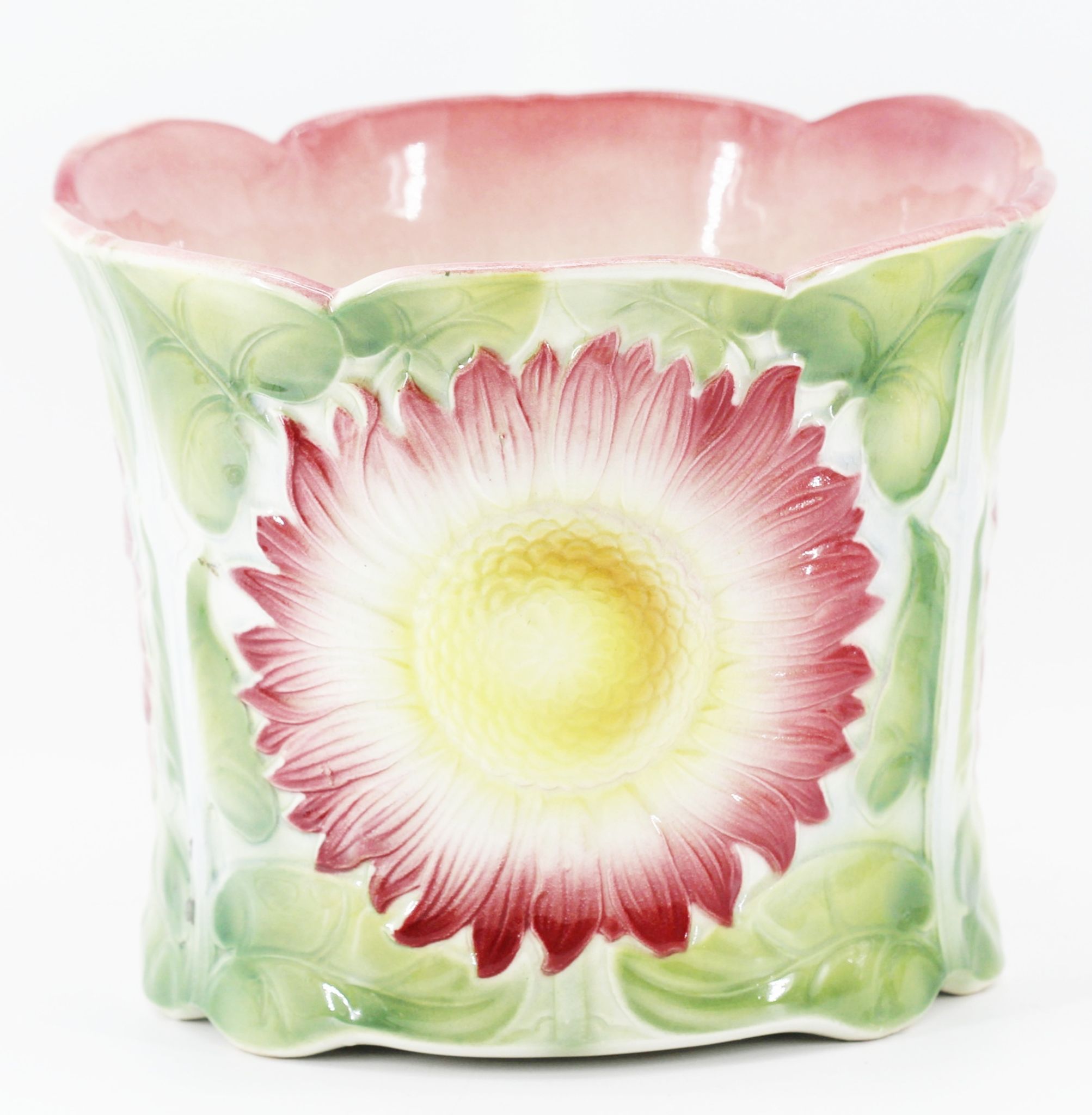 Cache pot vintage en céramique