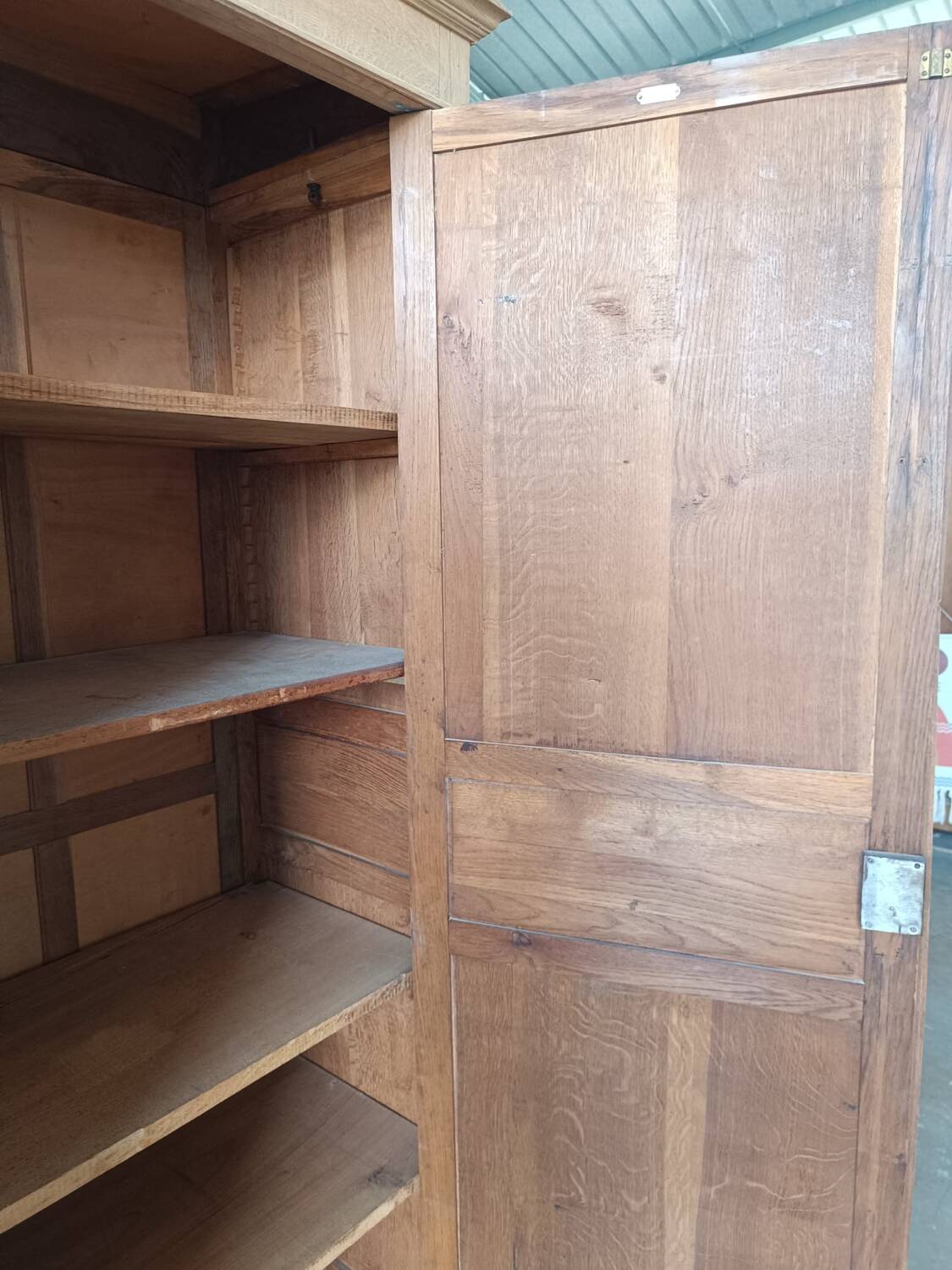 Raw oak cabinet