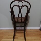 Fauteuil canné en bois courbé signé J.Kohn