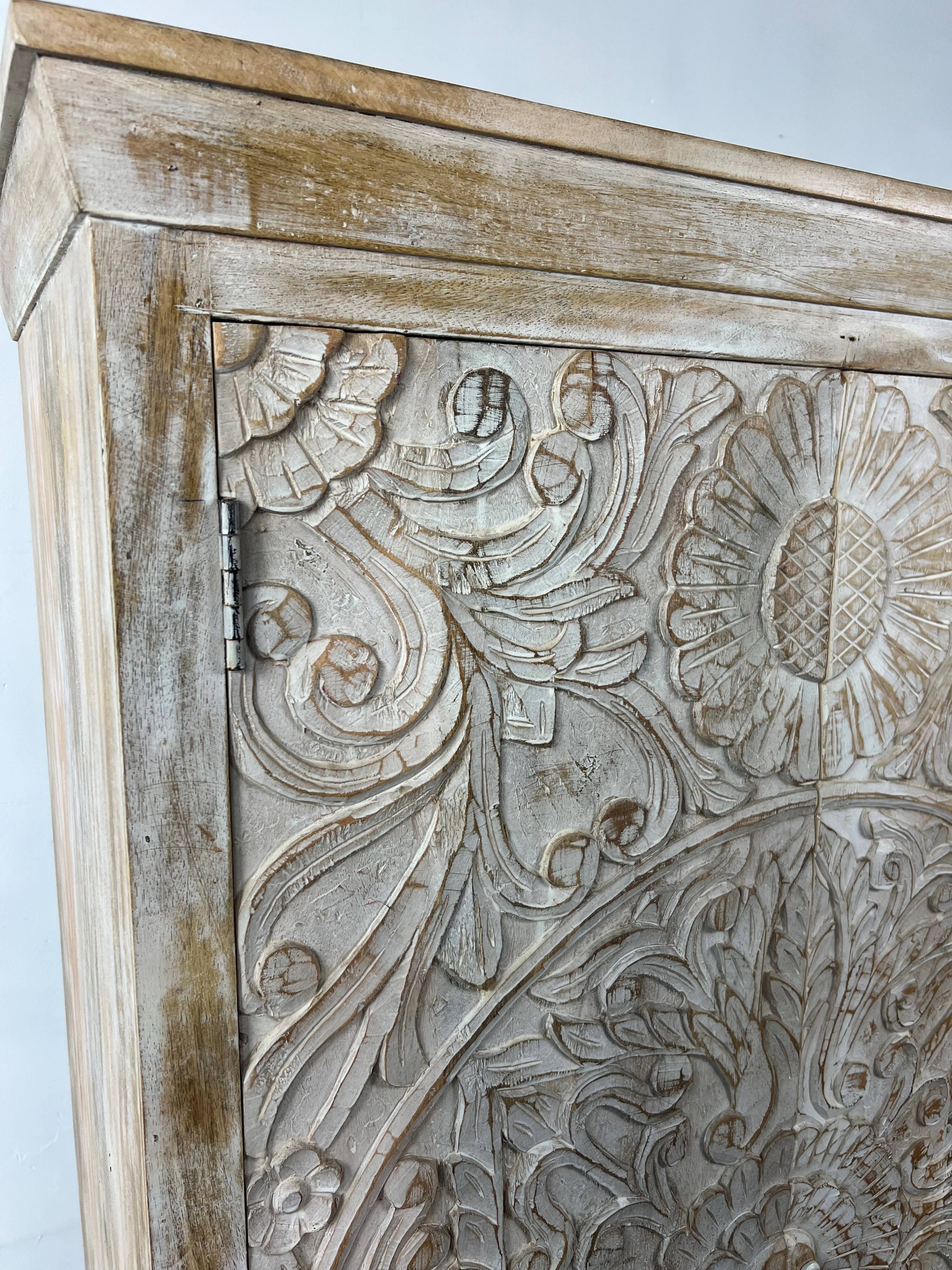 Antique white wooden cabinet