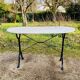 Godin bistro table in white marble and cast iron base made in france