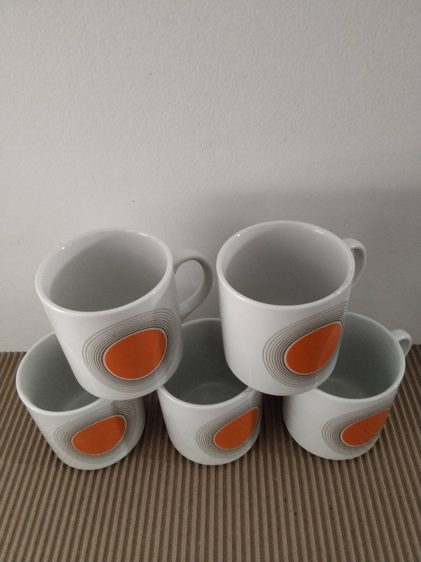 Set of 5 vintage Bareuther Bavaria cups/mugs