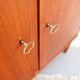 Vintage Danish teak corner cabinet, retro 1960s style.