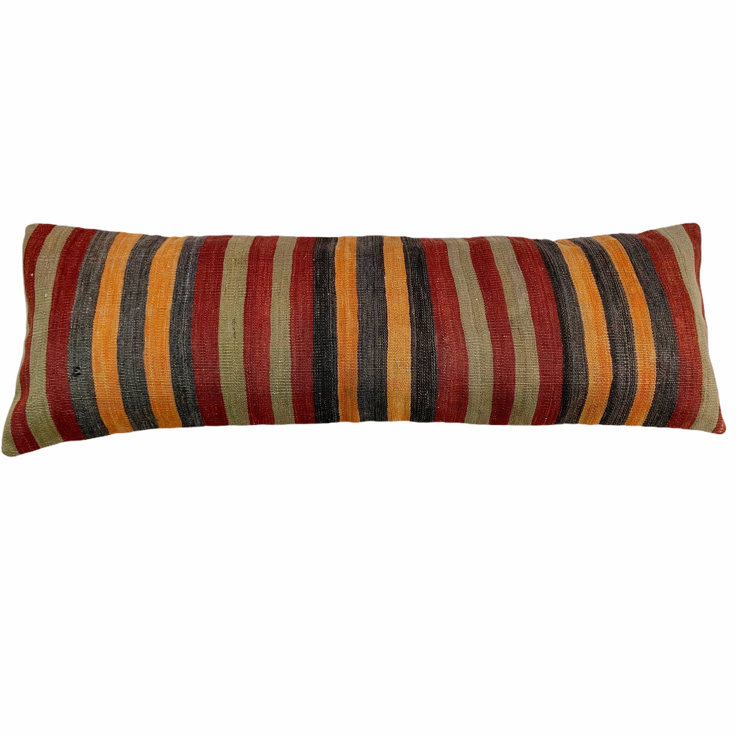 Vintage turkish kilim cushion cover , 120 x 40 cm
