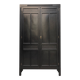 Renovated black Art Deco Parisian wardrobe
