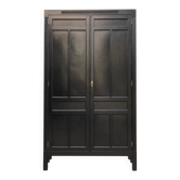 Renovated black Art Deco Parisian wardrobe