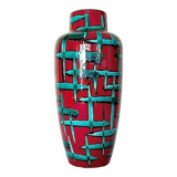 Vintage West-Germany vase by Scheurich with handpainted Bamboo decor