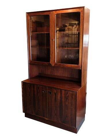 Display cabinet - rosewood - Danish design - Erik Brouer - Brouer Møbelfabrik - 1960s